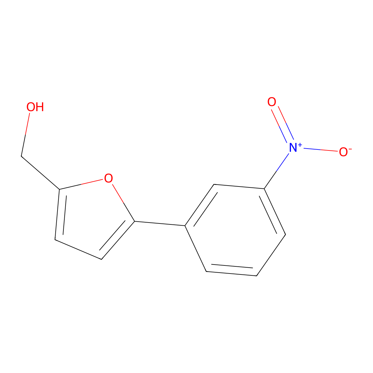 5-(3-Nitrophenyl)-2-furanmethanol molecular structure, CAS 40105-91-7