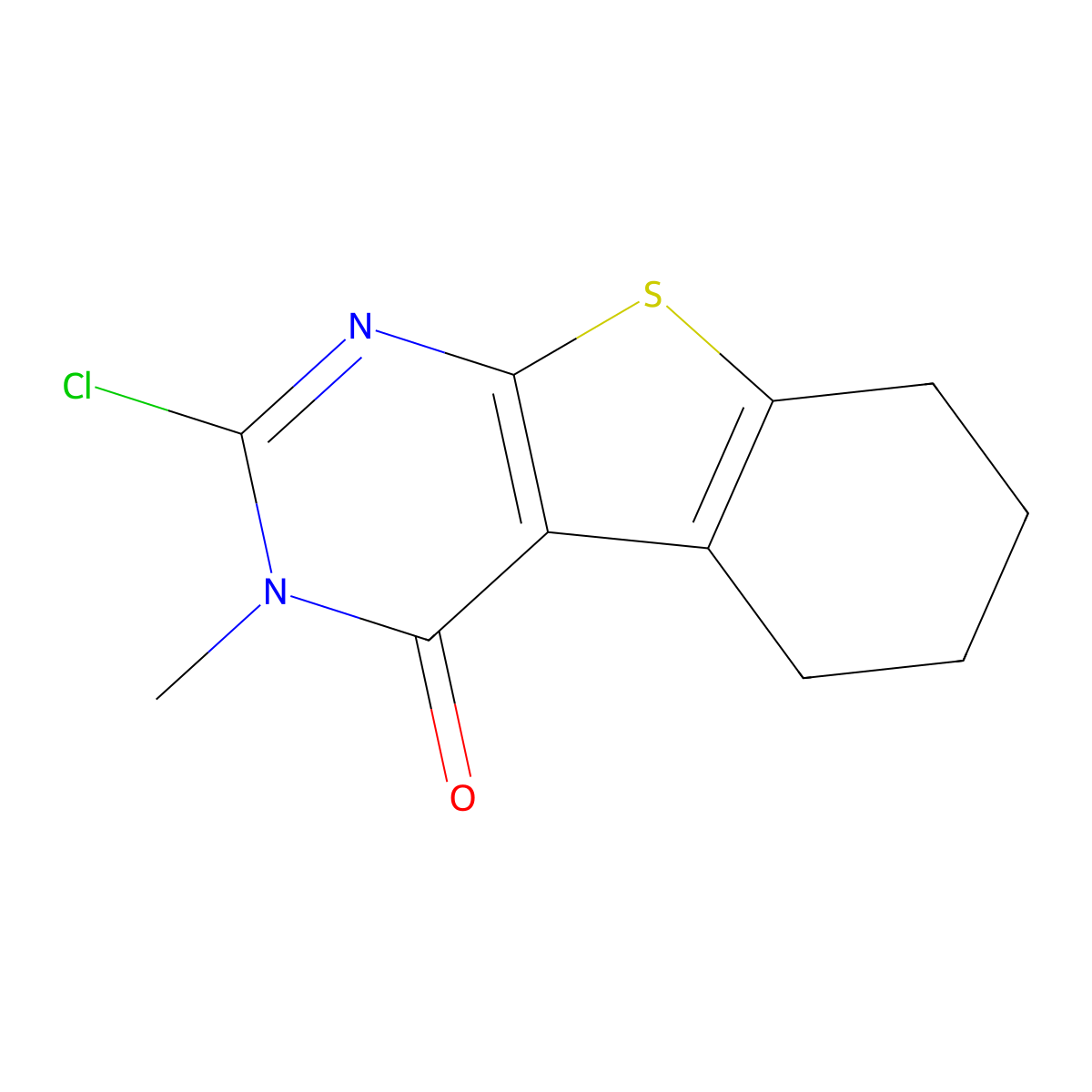 5-Chloro-4-methyl-8-thia-4,6-diazatricyclo[7.4.0.0^{2,7}]trideca-1(9),2(7),5-trien-3-one molecular structure, CAS 40106-54-5