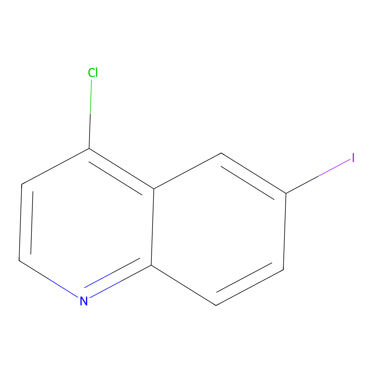 4-Chloro-6-iodoquinoline molecular structure, CAS 40107-07-1