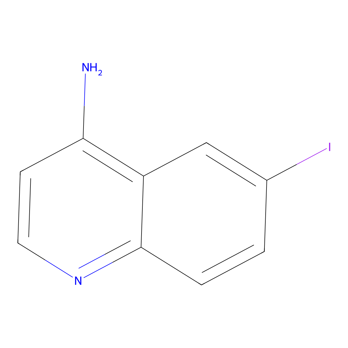 6-Iodoquinolin-4-amine molecular structure, CAS 40107-08-2