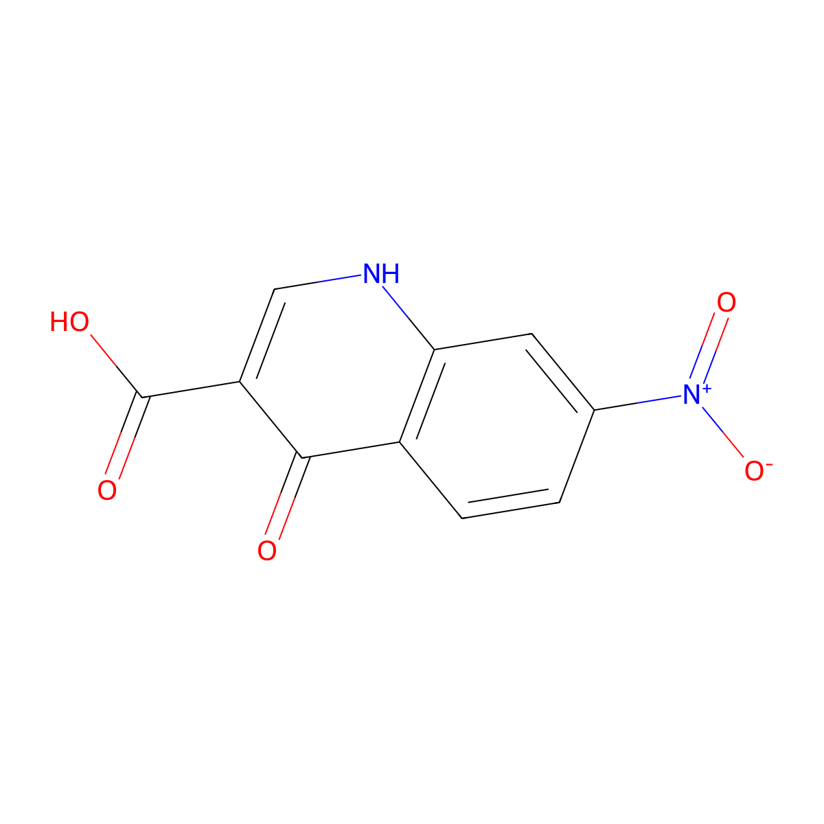4-Hydroxy-7-nitroquinoline-3-carboxylic acid molecular structure, CAS 40107-11-7