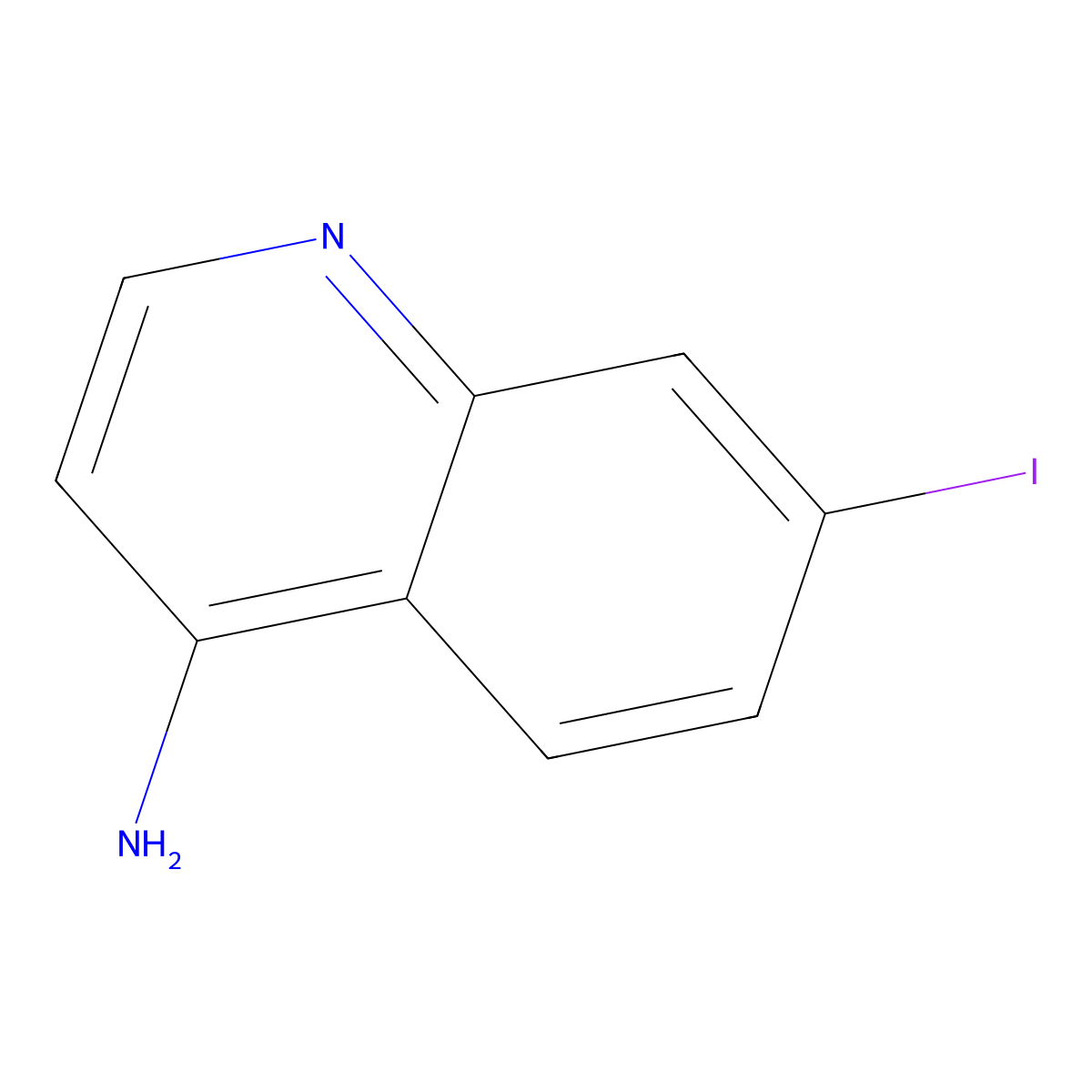 4-Amino-7-iodoquinoline molecular structure, CAS 40107-16-2