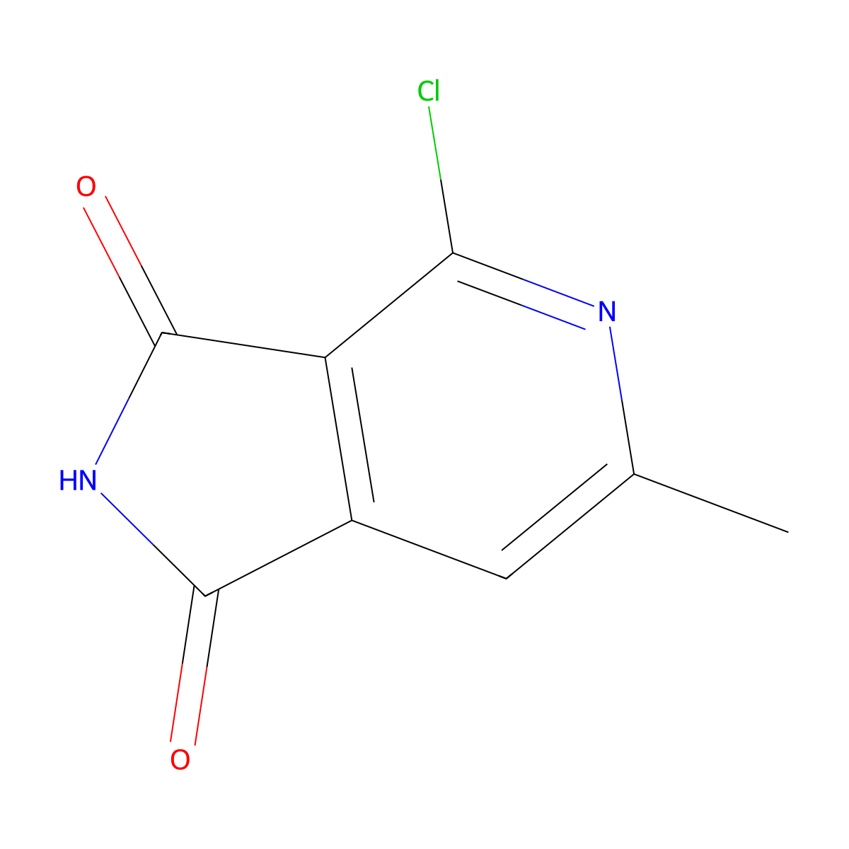 4-Chloro-6-methyl-2,3-dihydro-1H-pyrrolo[3,4-C]pyridine-1,3-dione molecular structure, CAS 40107-91-3