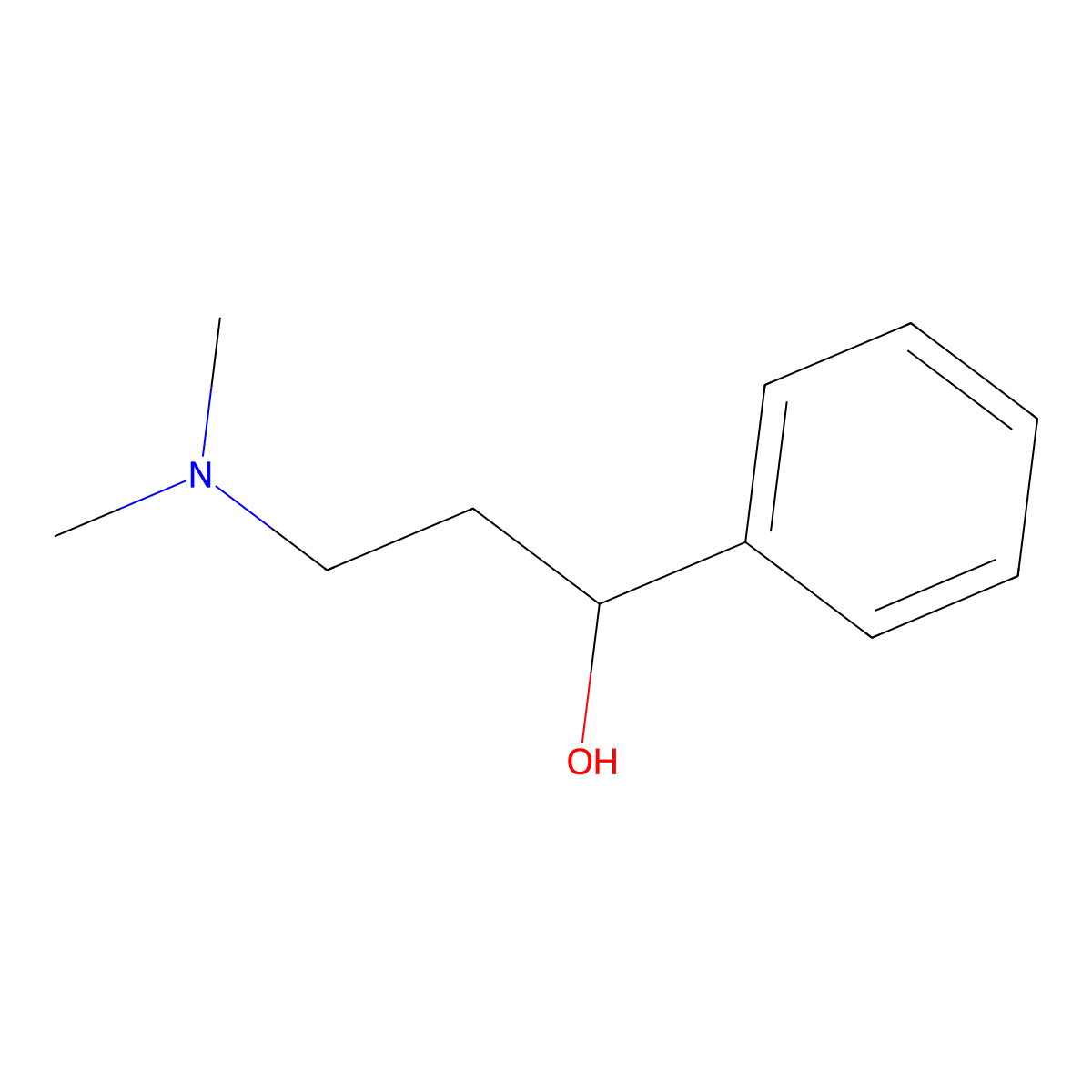 (1R)-3-(dimethylamino)-1-phenylpropan-1-ol molecular structure, CAS 40116-79-8
