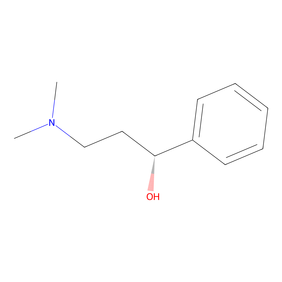 (1R)-3-(dimethylamino)-1-phenylpropan-1-ol molecular structure, CAS 40116-79-8