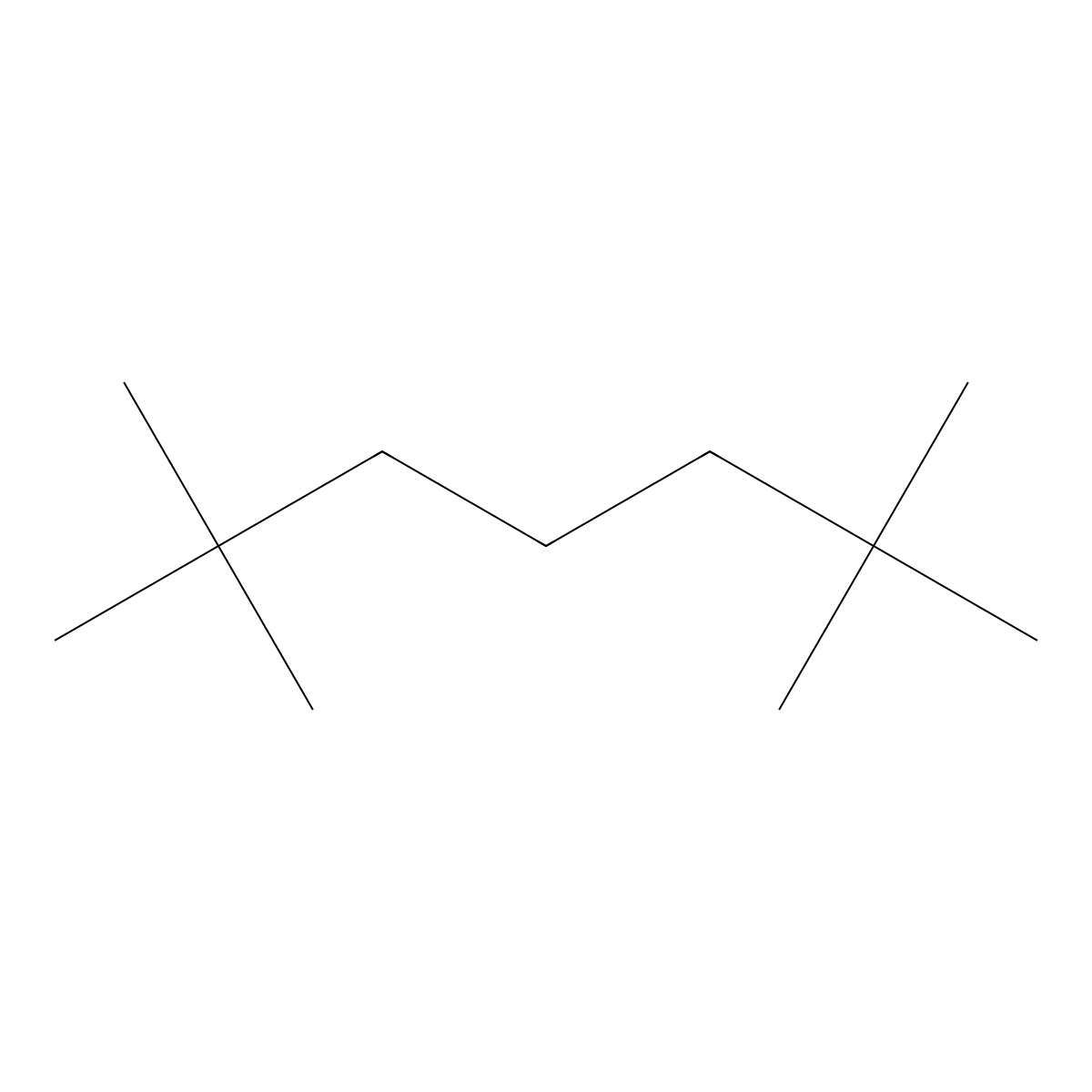 2,2,6,6-Tetramethylheptane molecular structure, CAS 40117-45-1