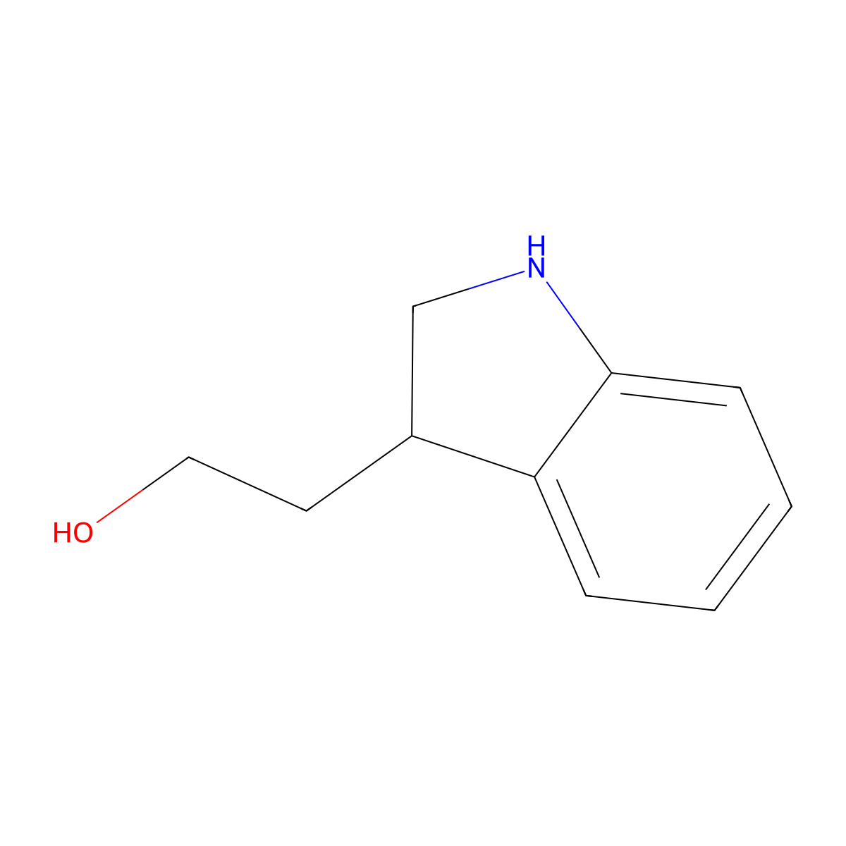 2-(2,3-dihydro-1H-indol-3-yl)ethanol molecular structure, CAS 40118-09-0