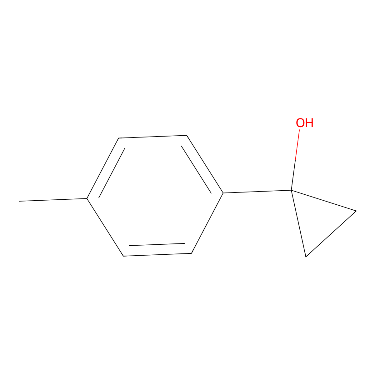 1-p-Tolylcyclopropanol molecular structure, CAS 40122-37-0