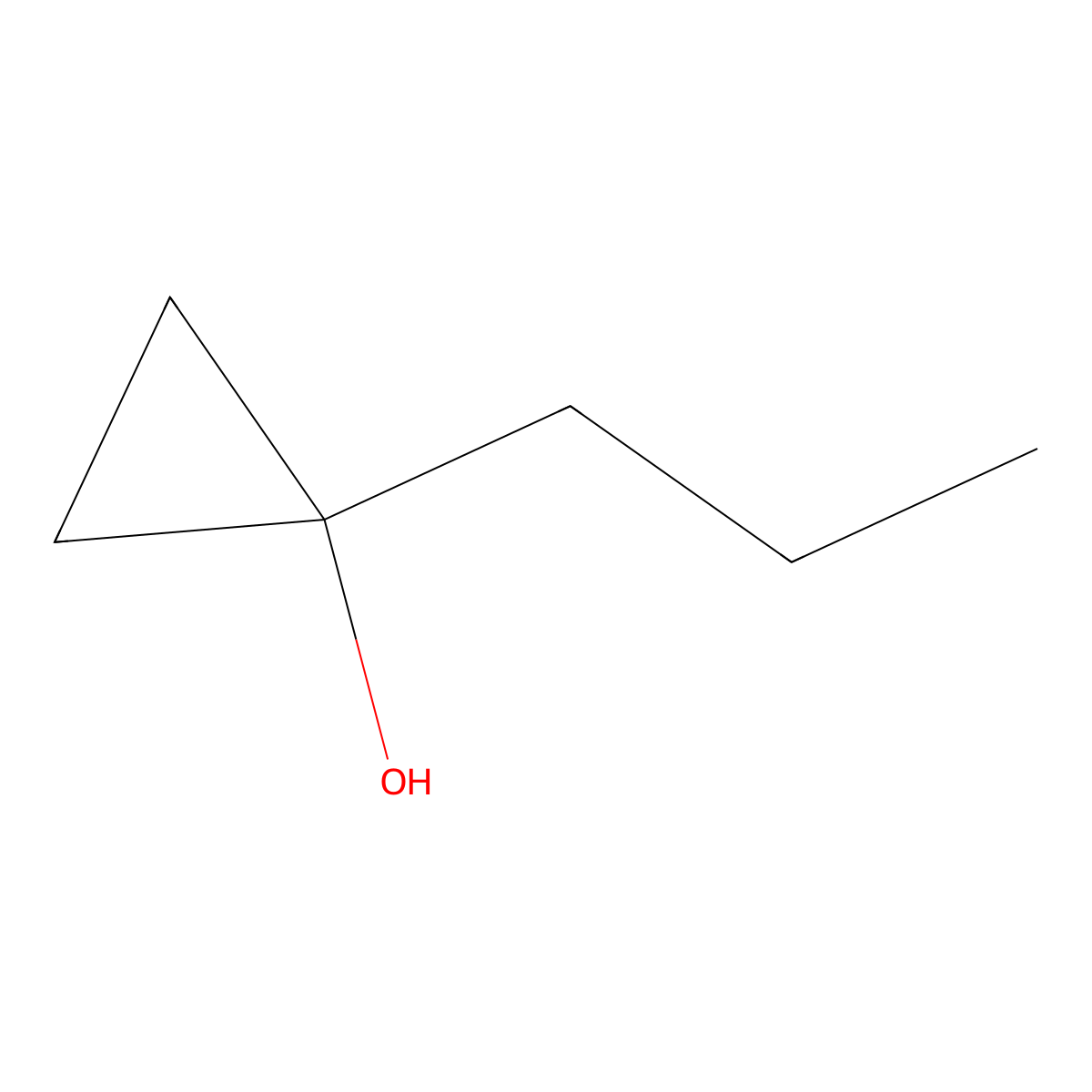 1-Propylcyclopropanol molecular structure, CAS 40122-38-1