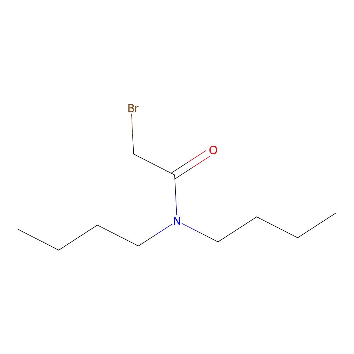 2-Bromo-N,N-dibutylacetamide molecular structure, CAS 40124-27-4
