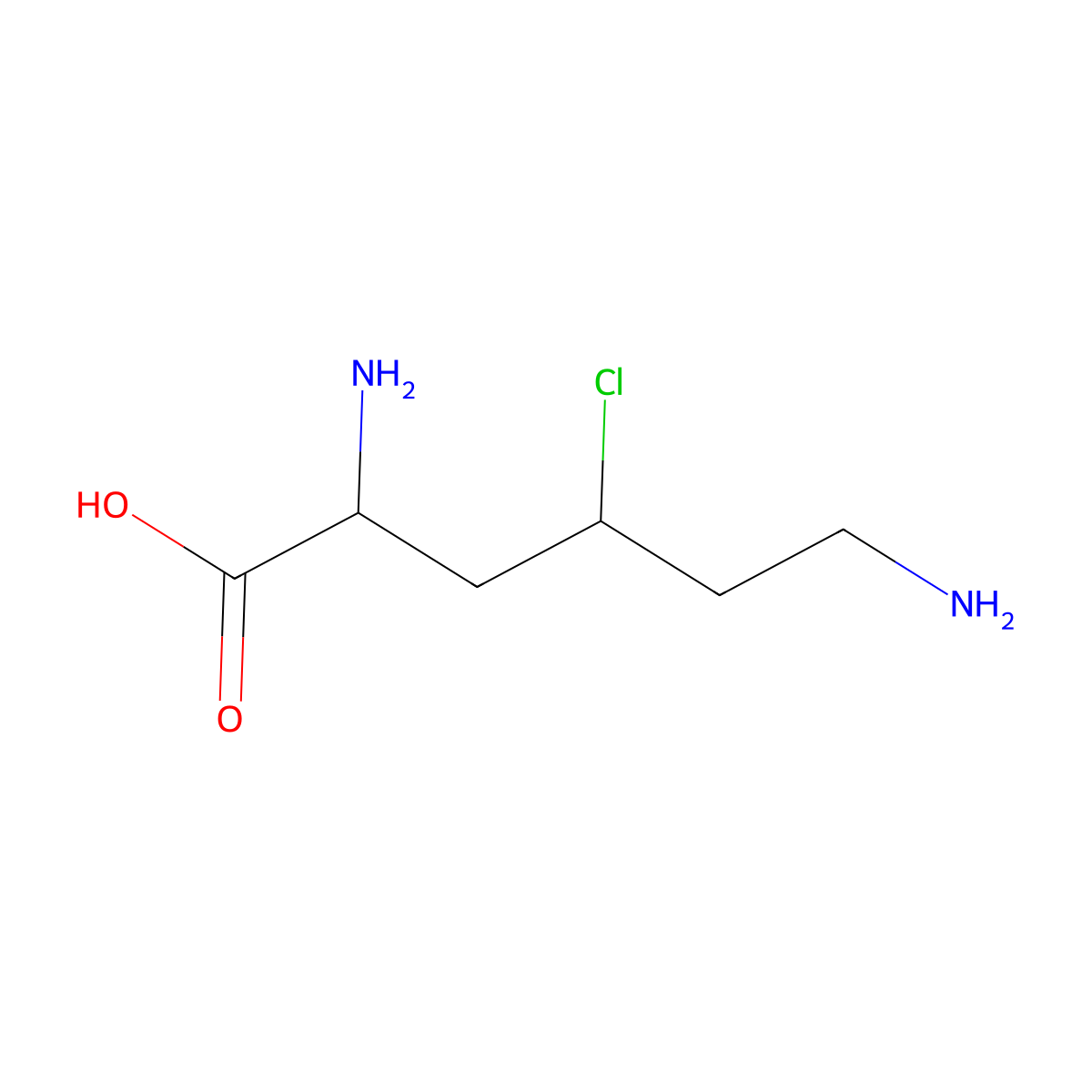 4-Chlorolysine molecular structure, CAS 40126-52-1