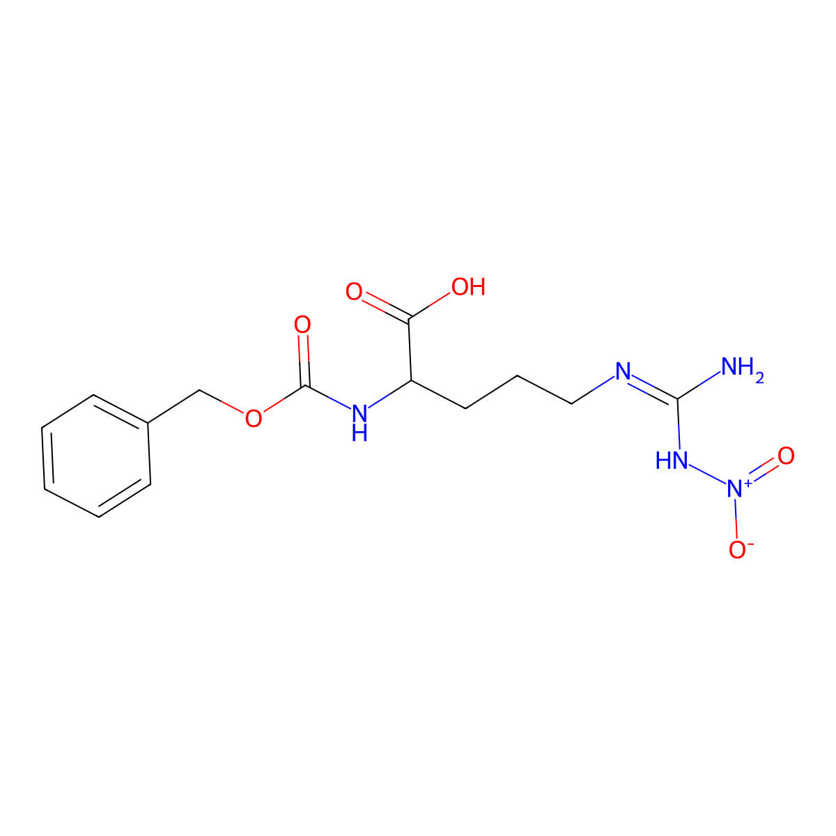 N5-(Imino(nitroamino)methyl)-N2-((phenylmethoxy)carbonyl)-L-ornithine molecular structure, CAS 40127-09-1