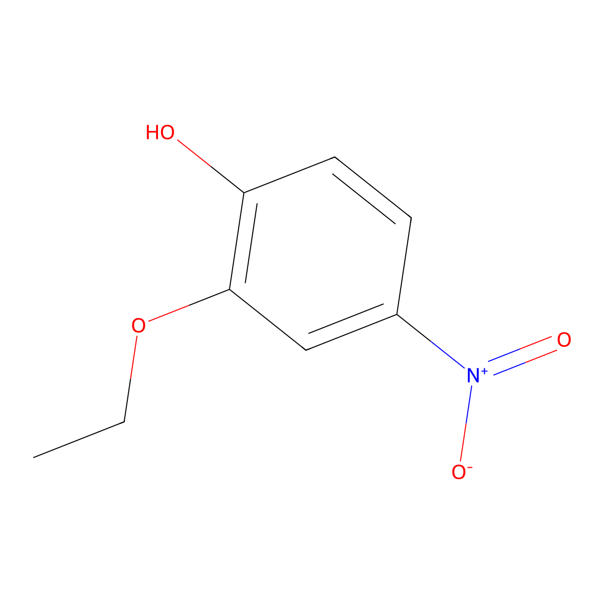 Phenol, 2-ethoxy-4-nitro- molecular structure, CAS 40130-25-4