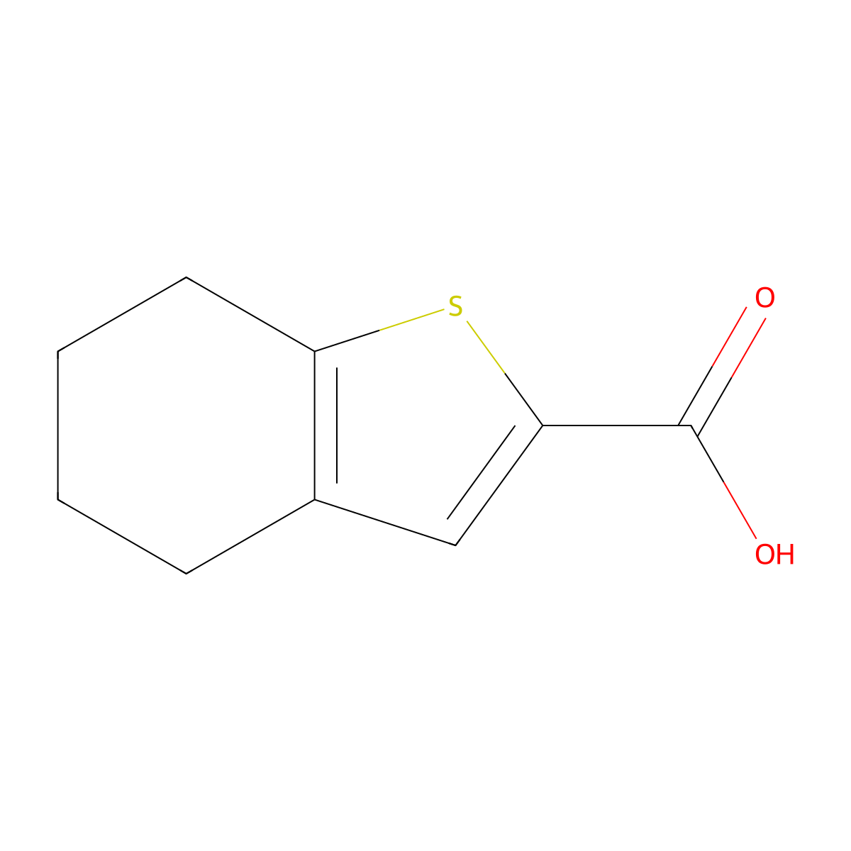 4,5,6,7-Tetrahydro-1-benzothiophene-2-carboxylic acid molecular structure, CAS 40133-07-1