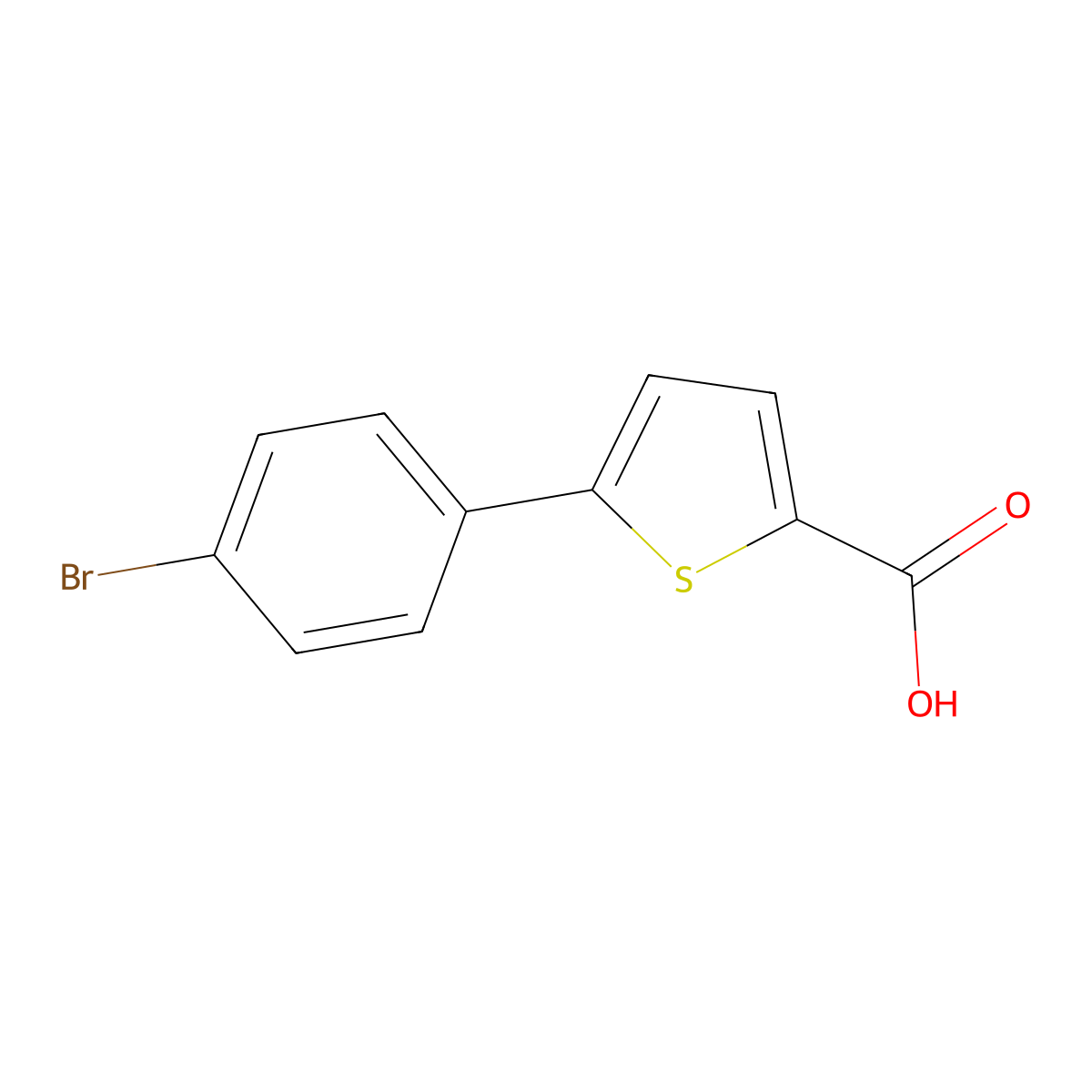 5-(4-Bromophenyl)thiophene-2-carboxylic acid molecular structure, CAS 40133-13-9