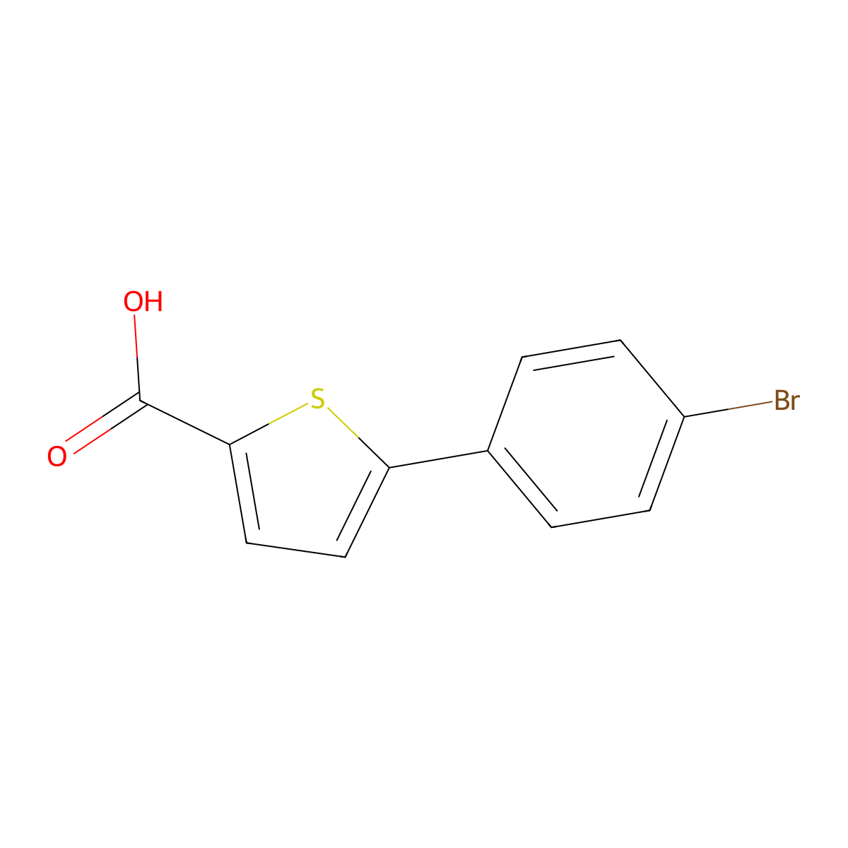 5-(4-Bromophenyl)thiophene-2-carboxylic acid molecular structure, CAS 40133-13-9