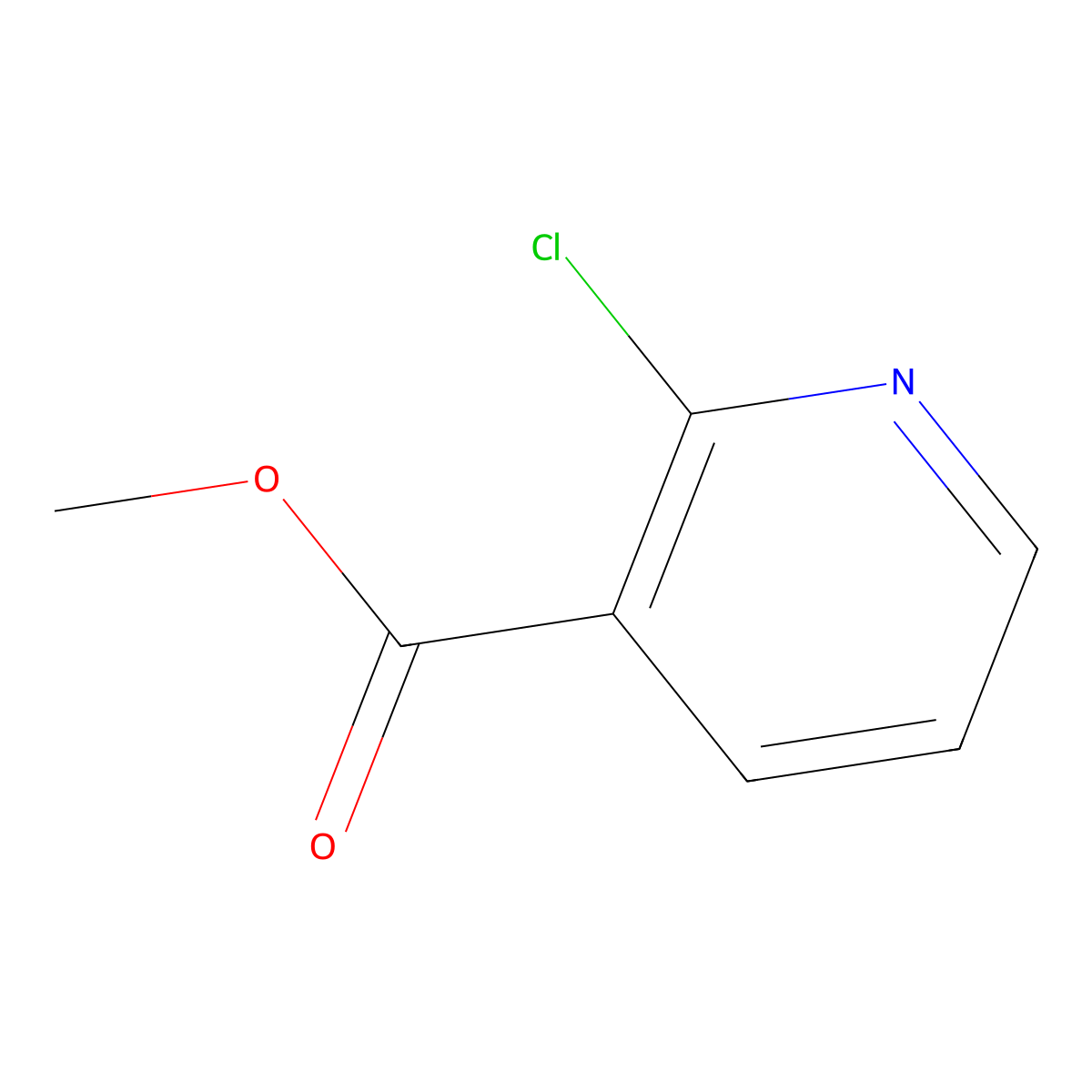 Methyl 2-chloronicotinate molecular structure, CAS 40134-18-7