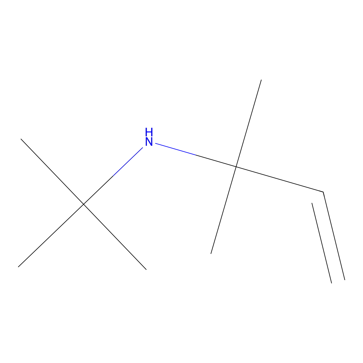 N-tert-Butyl-1,1-dimethylallylamine molecular structure, CAS 40137-02-8