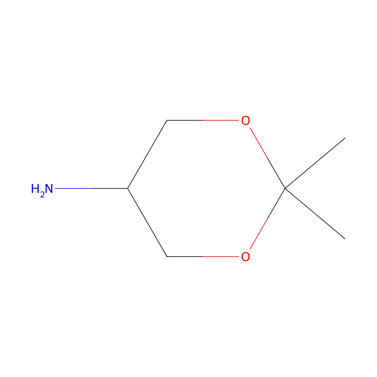 2,2-Dimethyl-1,3-dioxan-5-amine molecular structure, CAS 40137-24-4