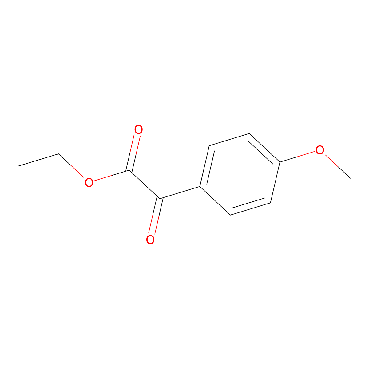 Ethyl 2-(4-methoxyphenyl)-2-oxoacetate molecular structure, CAS 40140-16-7