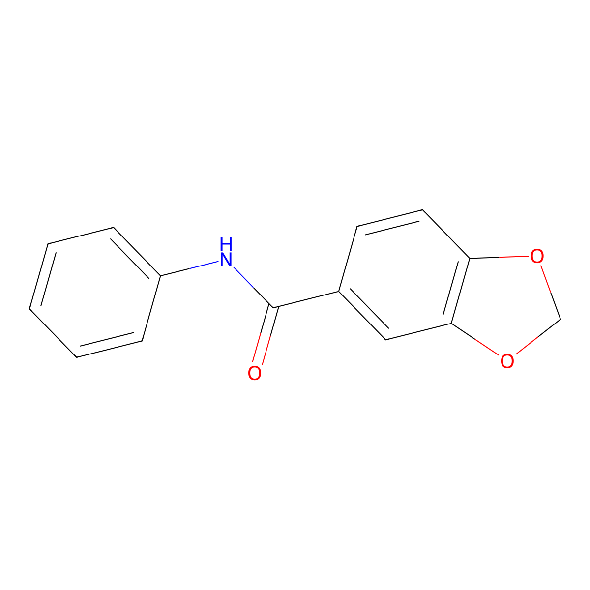 N-phenyl-1,3-benzodioxole-5-carboxamide molecular structure, CAS 40141-72-8