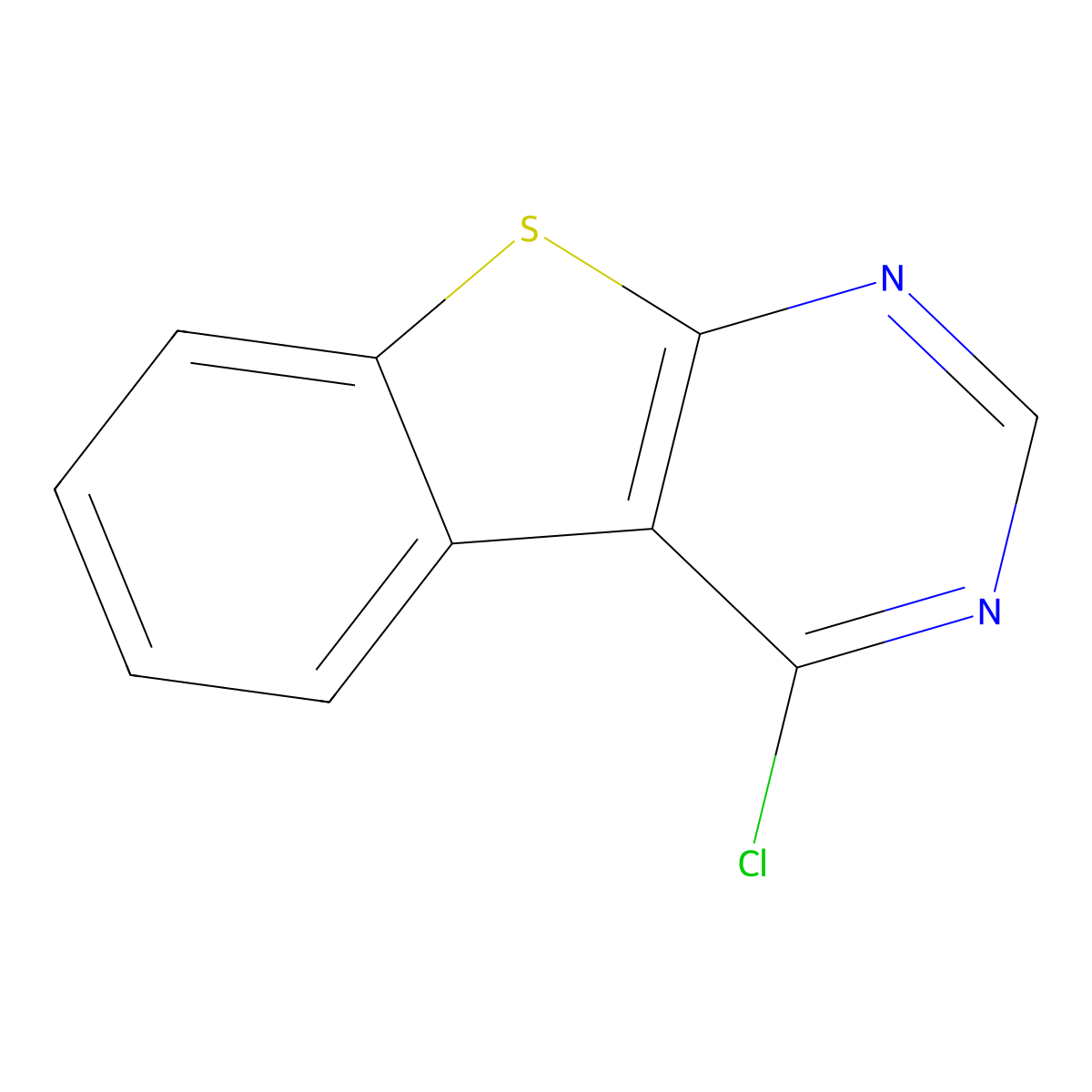 3-Chloro-8-thia-4,6-diazatricyclo[7.4.0.0,2,7]trideca-1(9),2(7),3,5,10,12-hexaene molecular structure, CAS 40142-92-5