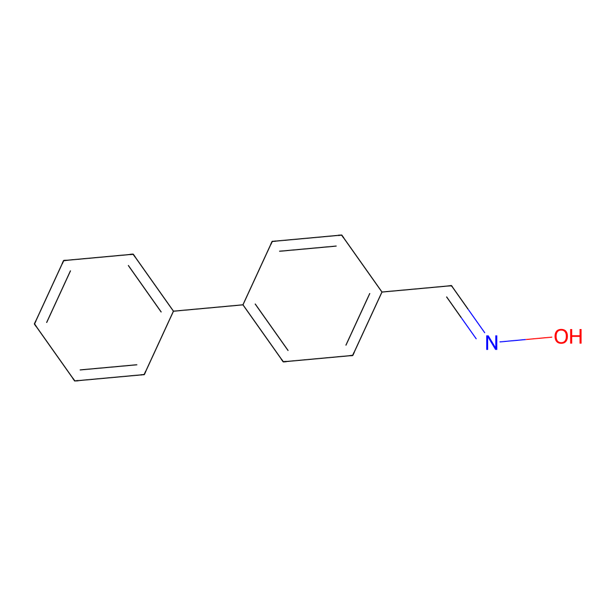 4-Phenylbenzaldoxime molecular structure, CAS 40143-27-9