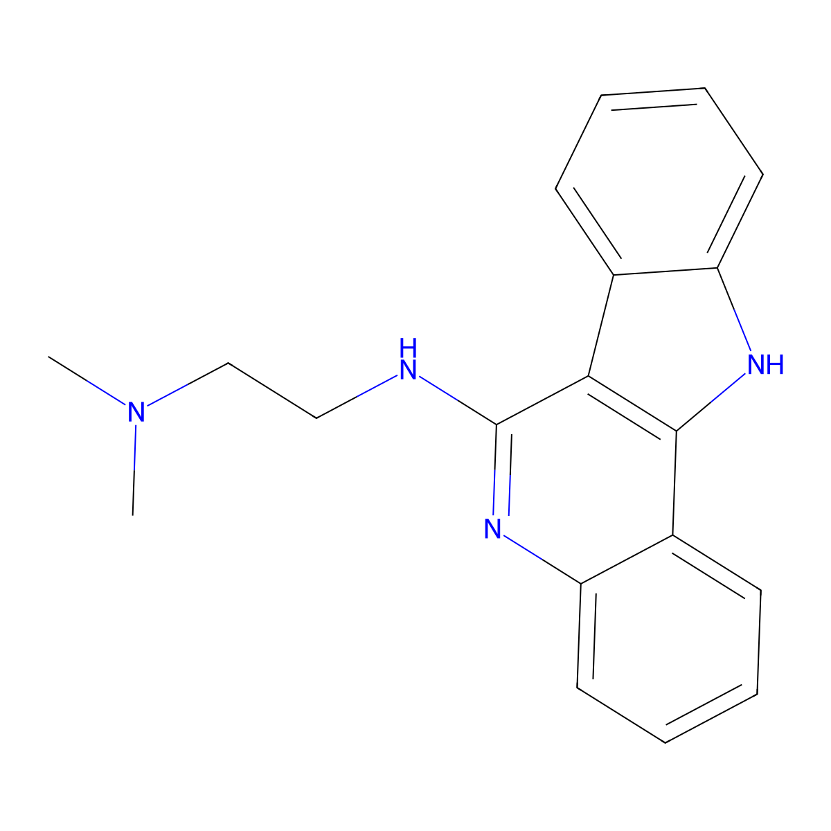 N'-(11H-indolo(3,2-c)quinolin-6-yl)-N,N-dimethylethane-1,2-diamine molecular structure, CAS 401463-02-3