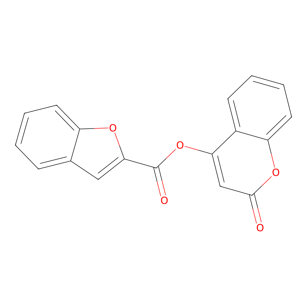 (2-Oxochromen-4-yl) 1-benzofuran-2-carboxylate molecular structure, CAS 401463-57-8