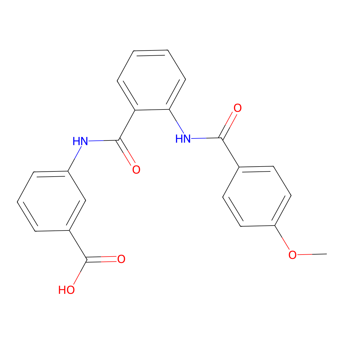 3-[[2-[(4-methoxybenzoyl)amino]benzoyl]amino]benzoic Acid molecular structure, CAS 401464-70-8
