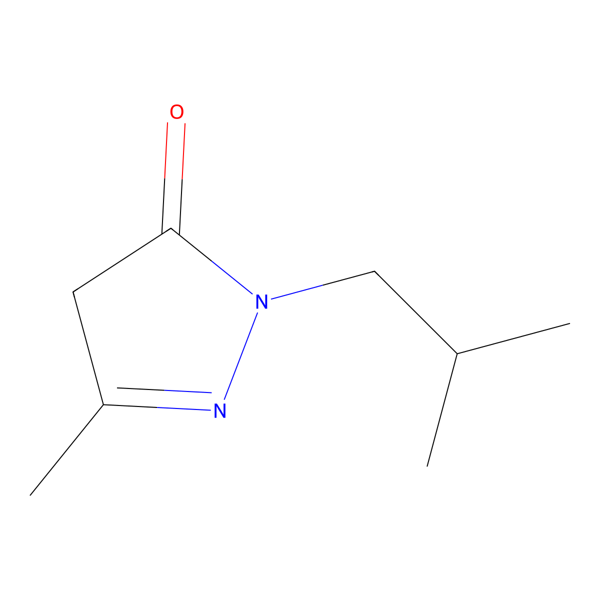 2-isobutyl-5-methyl-2,4-dihydro-3H-pyrazol-3-one molecular structure, CAS 401465-31-4