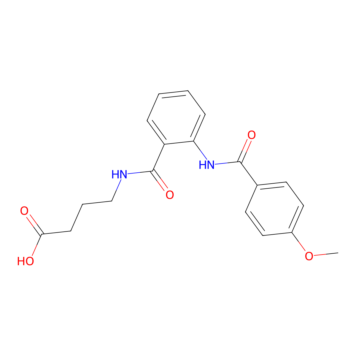 4-(2-(4-Methoxybenzamido)benzamido)butanoic acid molecular structure, CAS 401465-60-9