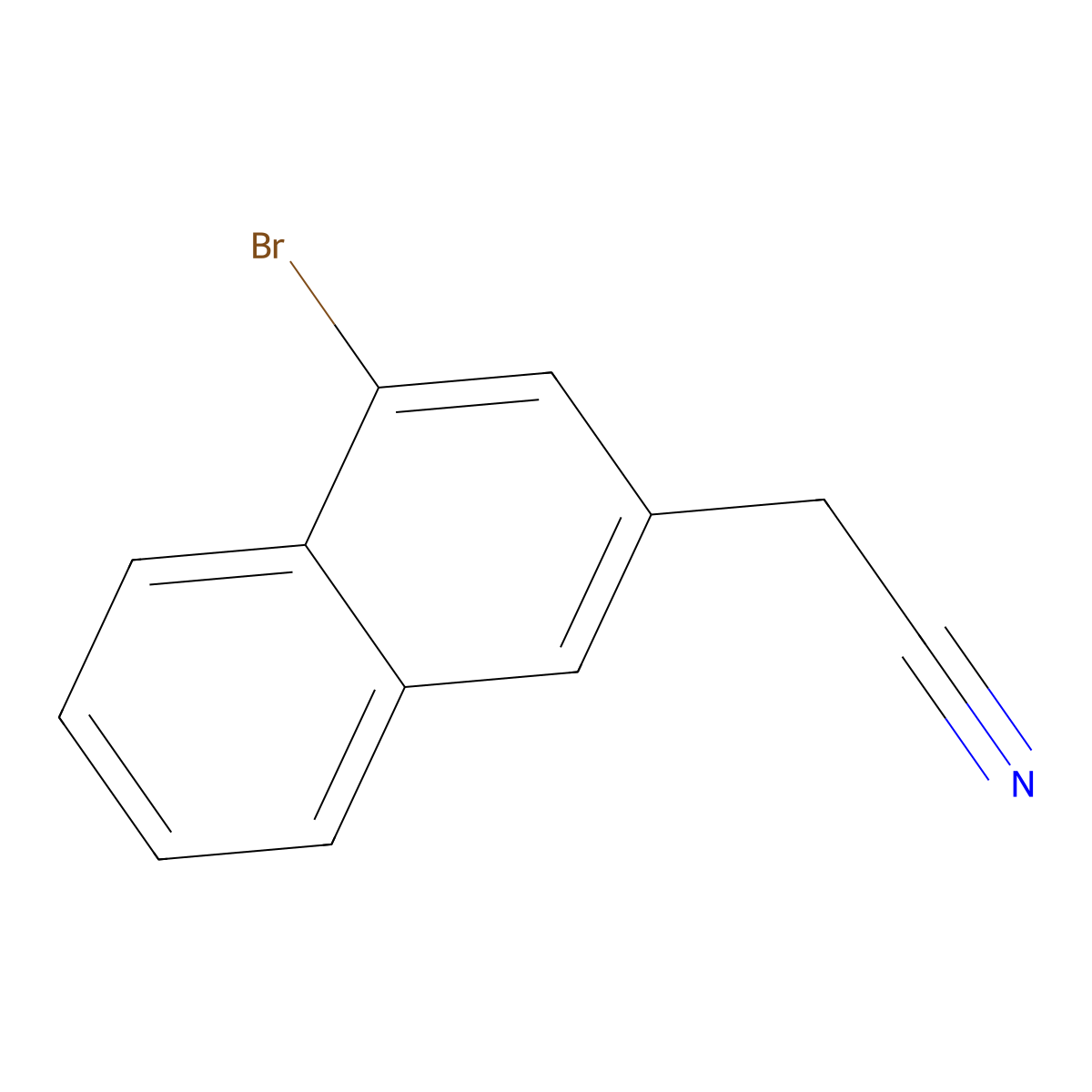 2-(4-Bromonaphthalen-2-yl)acetonitrile molecular structure, CAS 401469-73-6
