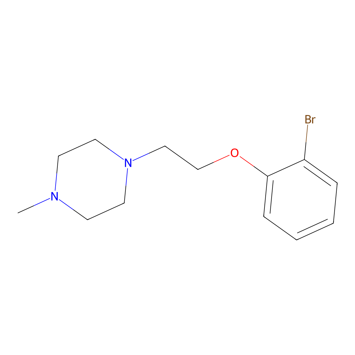 1-[2-(2-Bromophenoxy)ethyl]-4-methylpiperazine molecular structure, CAS 401482-42-6