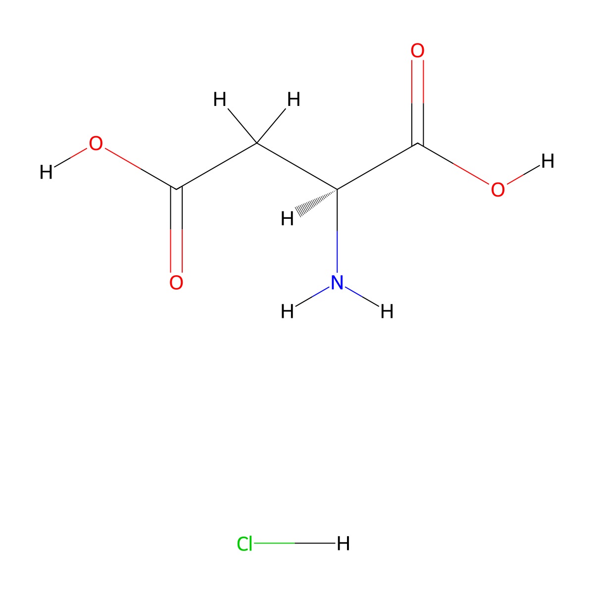 Aspartic Acid, Hydrochloride molecular structure, CAS 40149-75-5