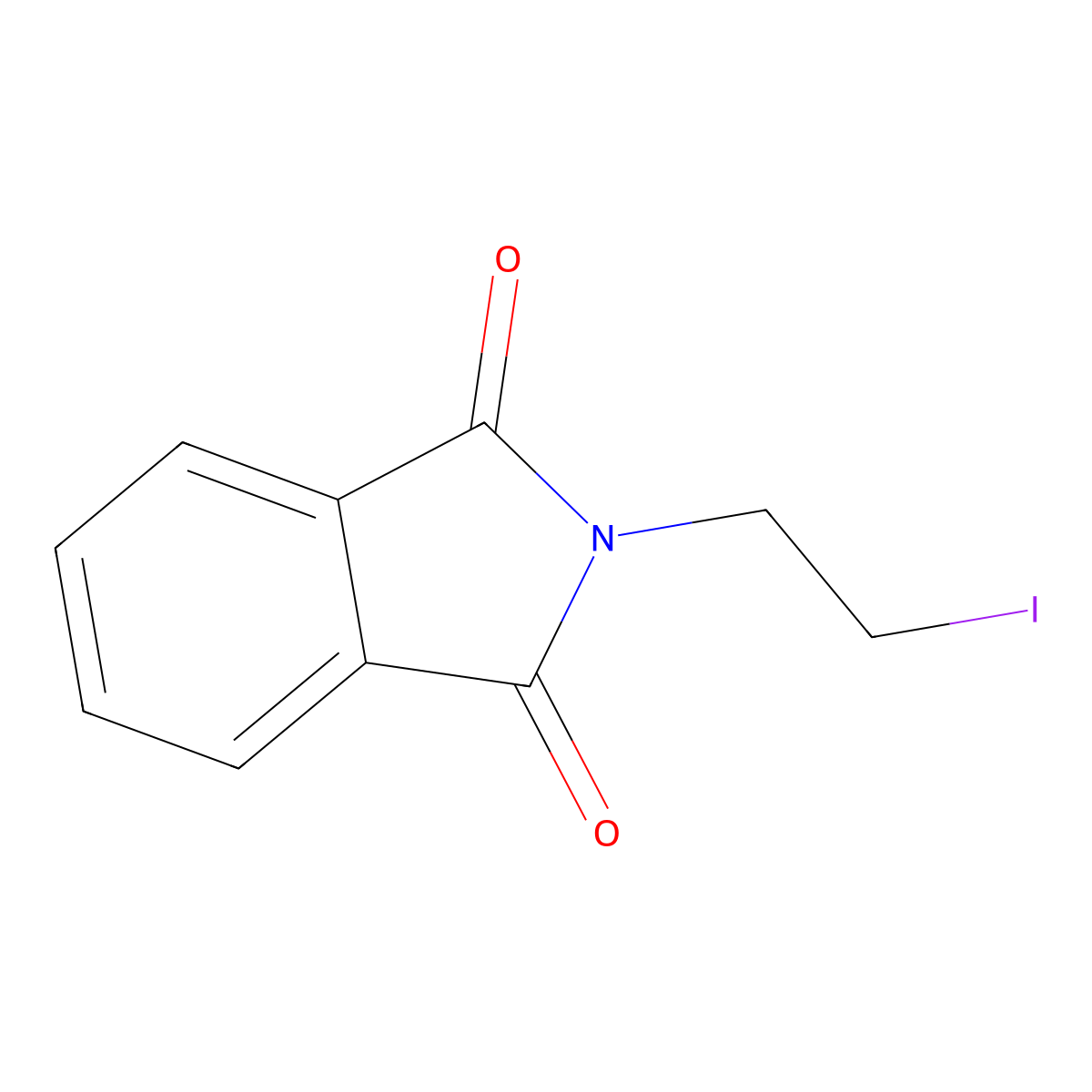 2-(2-iodoethyl)-2,3-dihydro-1H-isoindole-1,3-dione molecular structure, CAS 40149-83-5