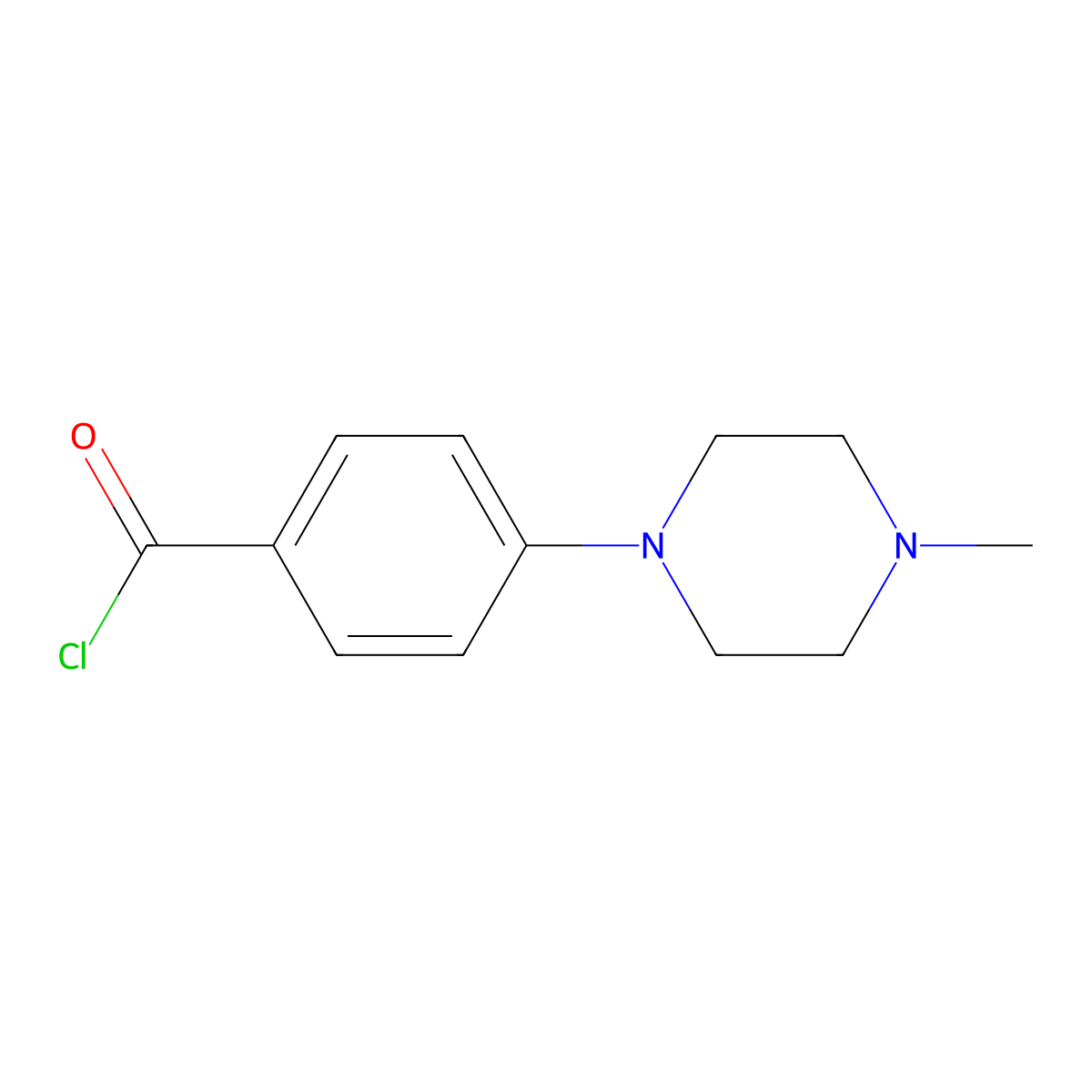 4-(4-methylpiperazin-1-yl)benzoyl Chloride molecular structure, CAS 401495-67-8