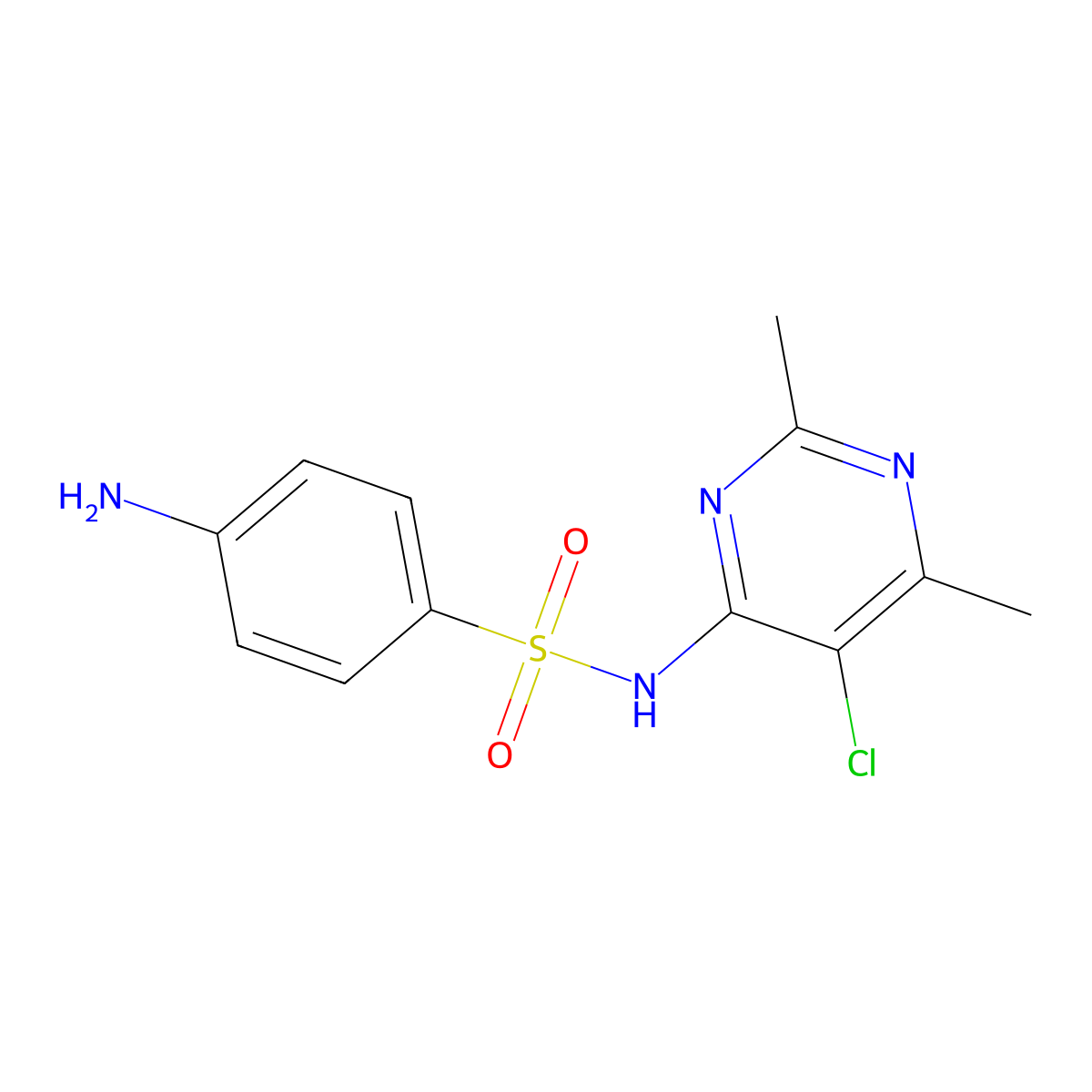 Sulfaclomide molecular structure, CAS 4015-18-3