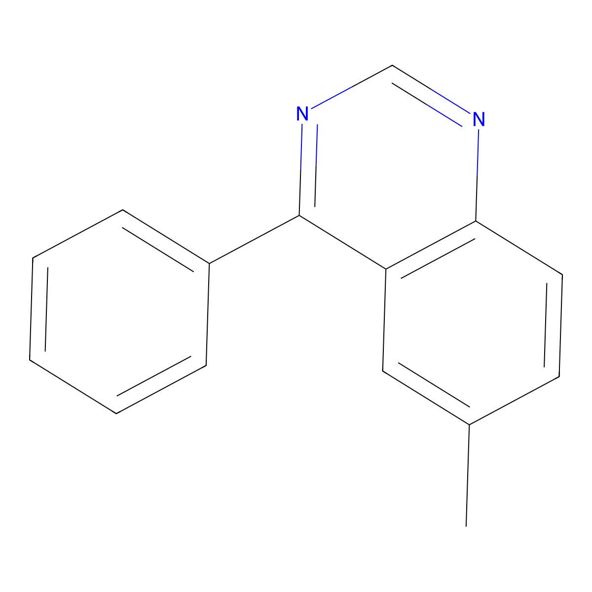 6-Methyl-4-phenylquinazoline molecular structure, CAS 4015-27-4