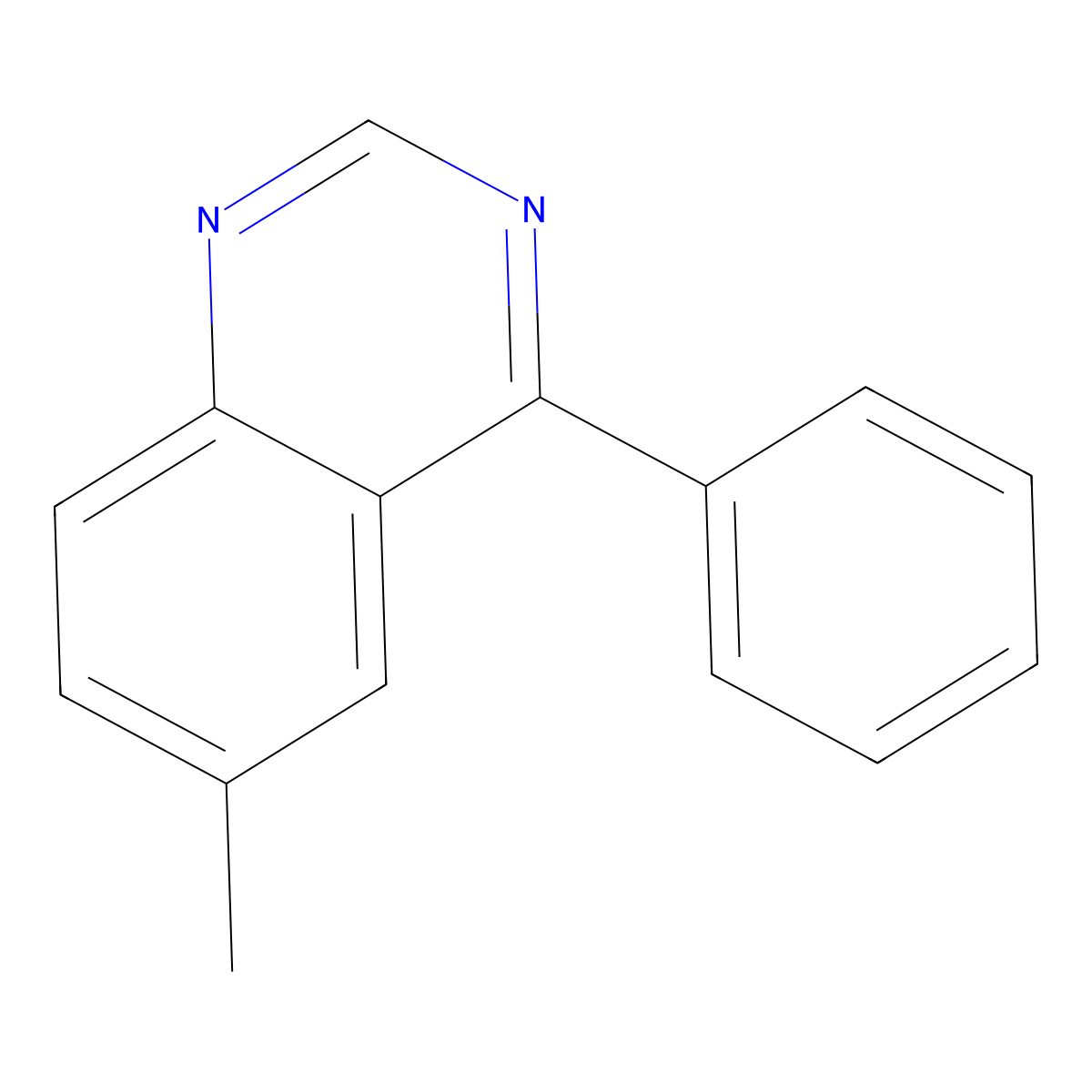 6-Methyl-4-phenylquinazoline molecular structure, CAS 4015-27-4