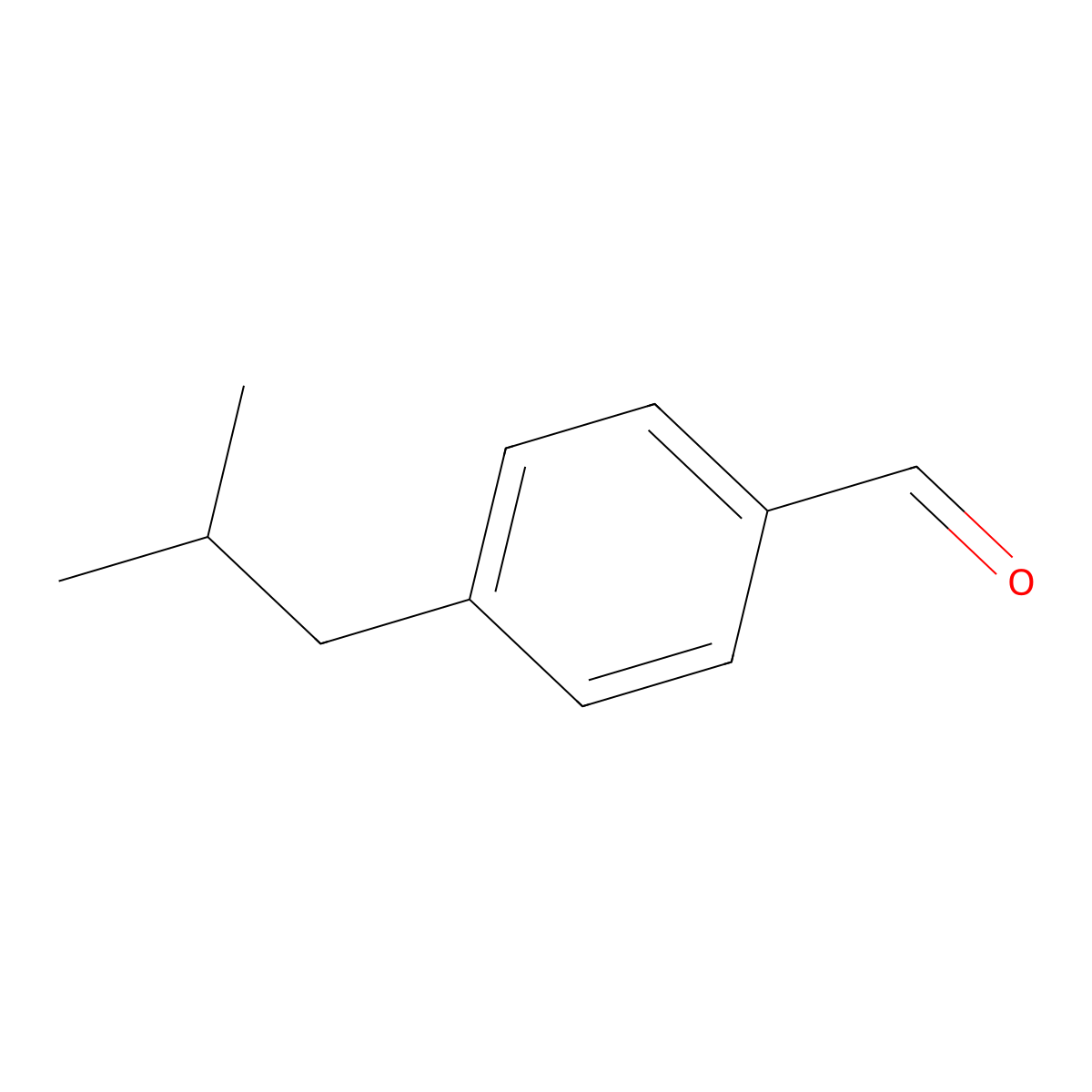 Benzaldehyde, 4-(2-methylpropyl)- molecular structure, CAS 4015-98-9