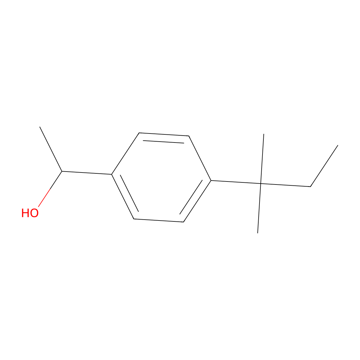 4-(1,1-Dimethylpropyl)-|A-methylbenzenemethanol molecular structure, CAS 40150-94-5