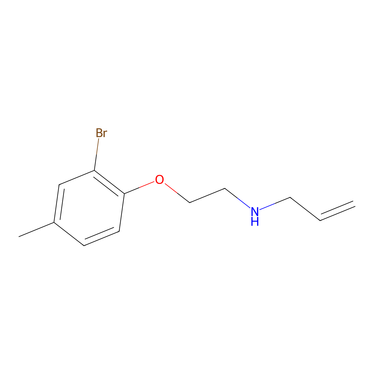 N-allyl-N-[2-(2-bromo-4-methylphenoxy)ethyl]amine molecular structure, CAS 401501-43-7