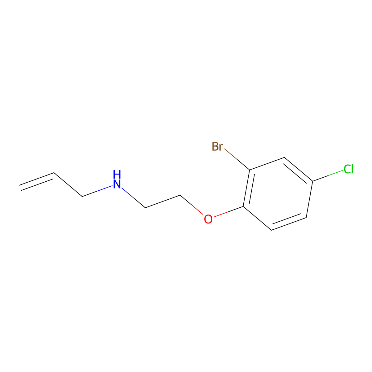 N-allyl-N-[2-(2-bromo-4-chlorophenoxy)ethyl]amine molecular structure, CAS 401501-67-5