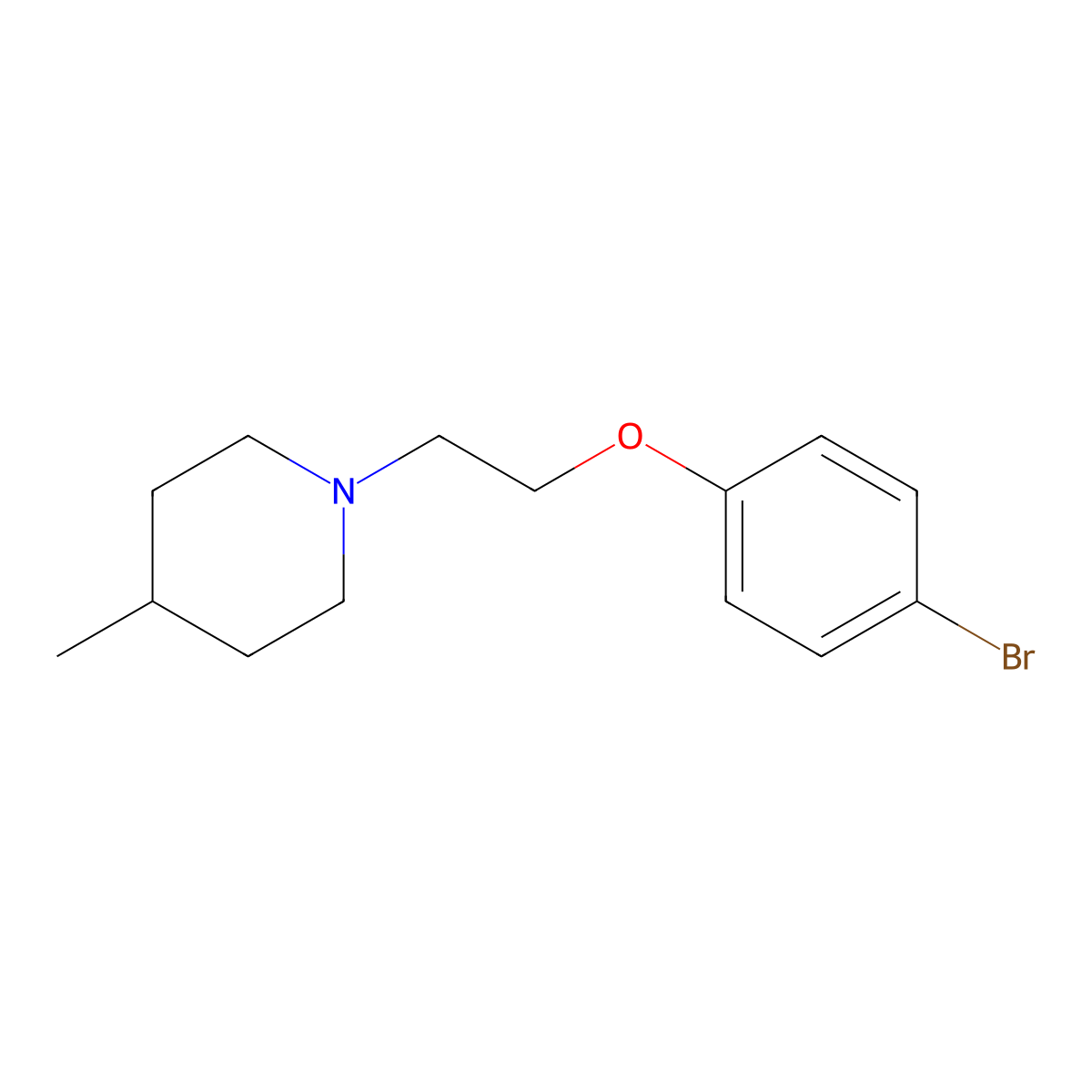1-(2-(4-Bromophenoxy)ethyl)-4-methylpiperidine molecular structure, CAS 401502-19-0