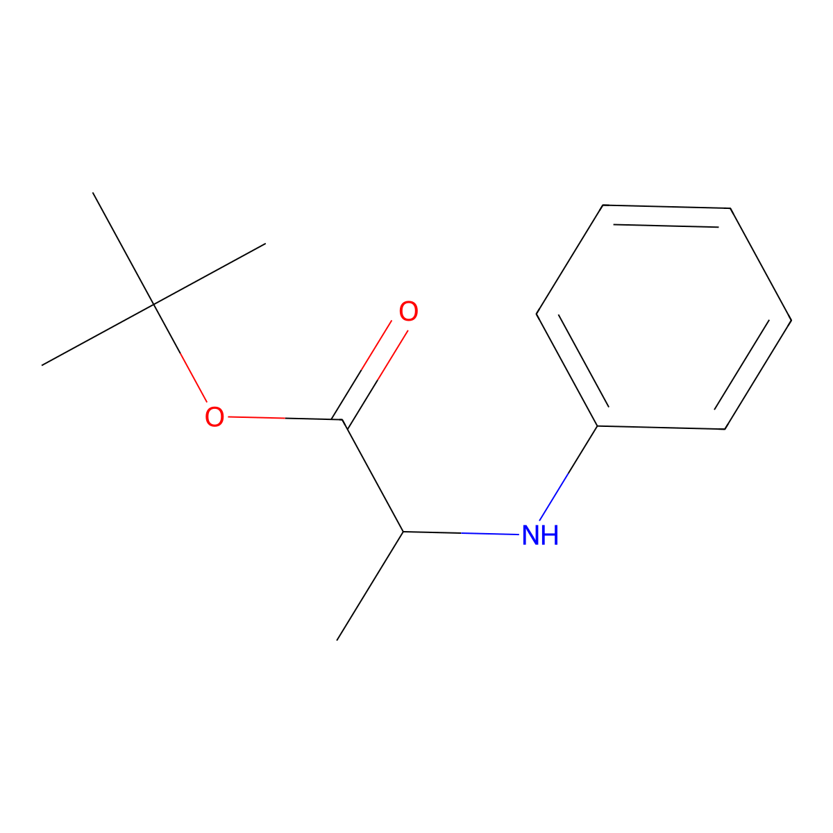 Tert-butyl 2-(phenylamino)propanoate molecular structure, CAS 401504-36-7