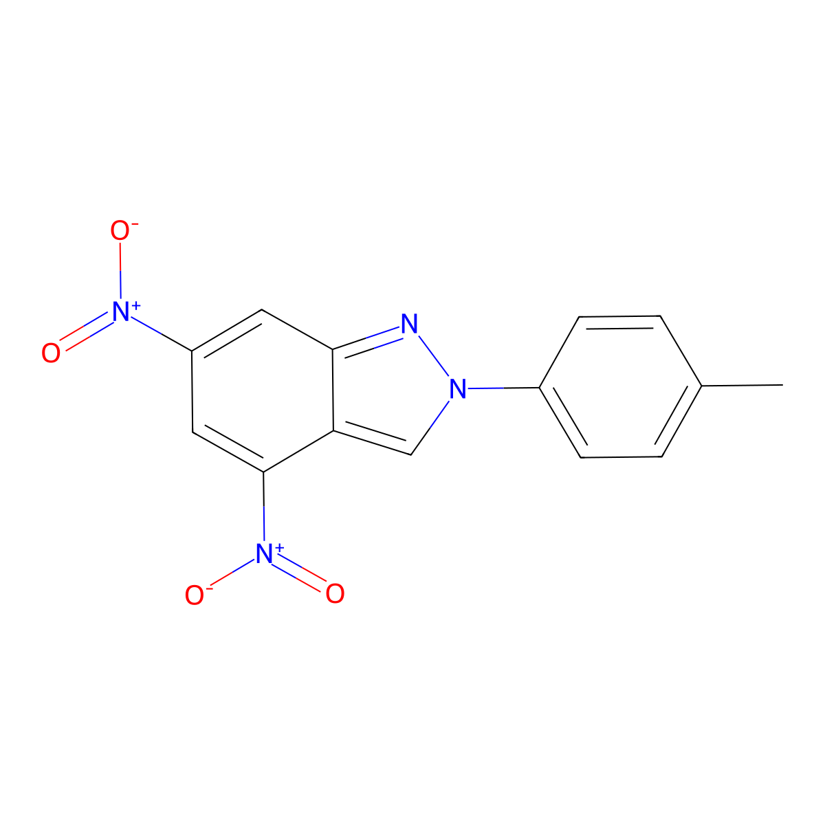 2-(4-Methylphenyl)-4,6-dinitro-2H-indazole molecular structure, CAS 401505-06-4