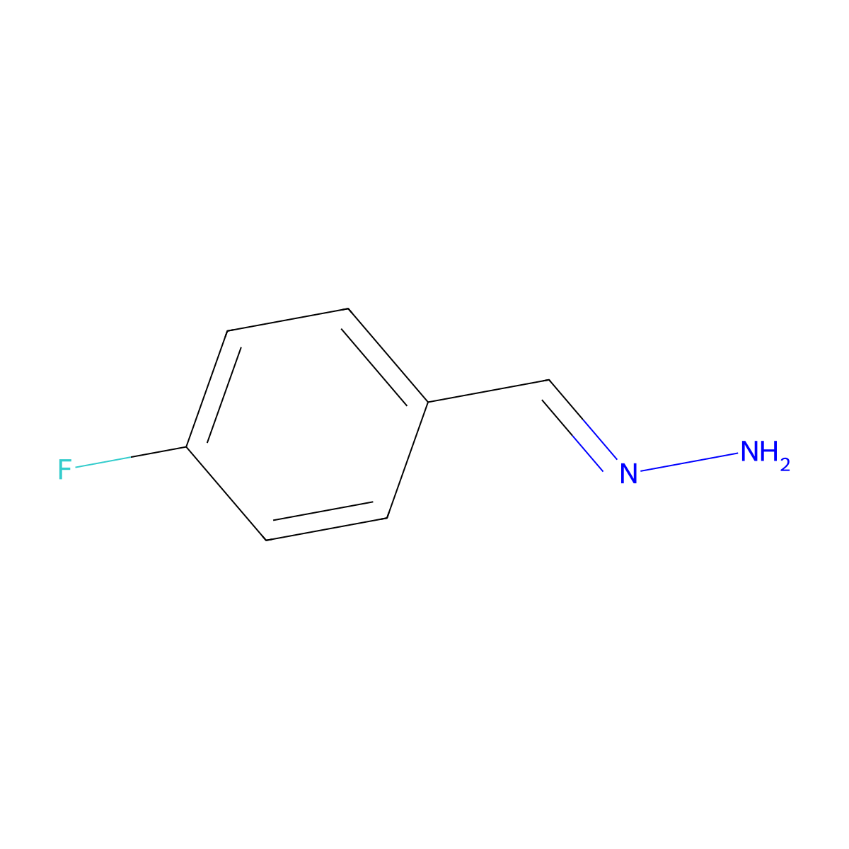 (4-Fluorophenyl)methylidenehydrazine molecular structure, CAS 401514-49-6