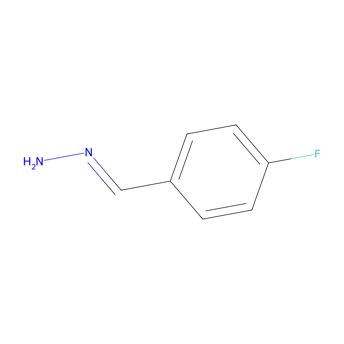 (4-Fluorophenyl)methylidenehydrazine molecular structure, CAS 401514-49-6