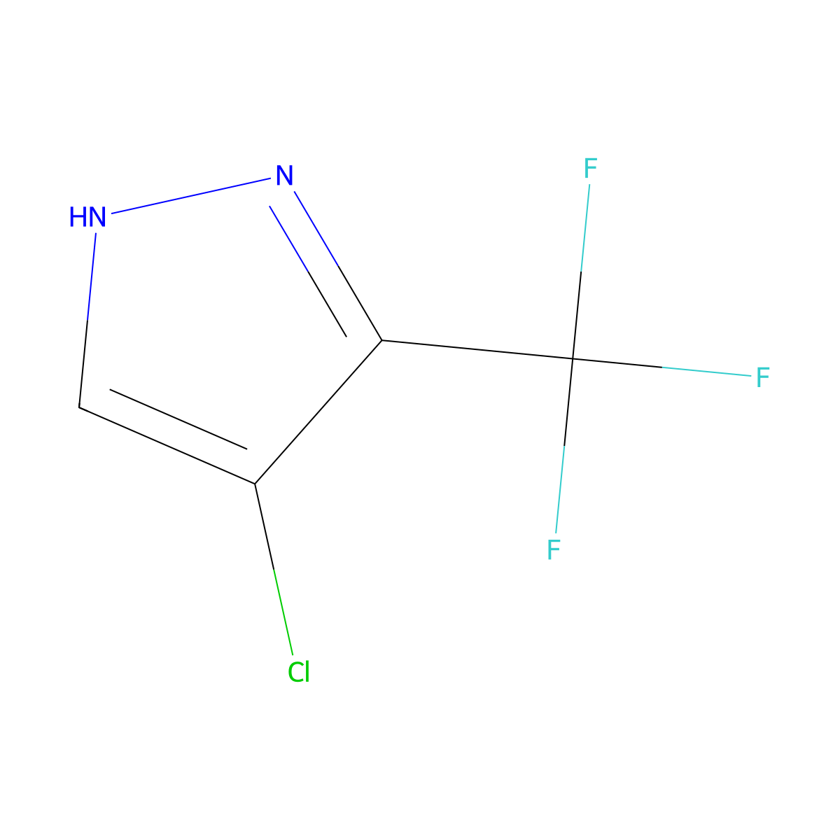 4-chloro-3-(trifluoromethyl)-1H-pyrazole molecular structure, CAS 401517-15-5